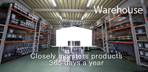 Warehouse:Closely monitors products  365 days a year